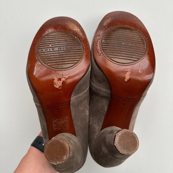 Chie Mihara Anthropologie Round Heeled Oxford Fawn Suede Pinup Shoes EU 38 US 7 - Picture 10 of 10